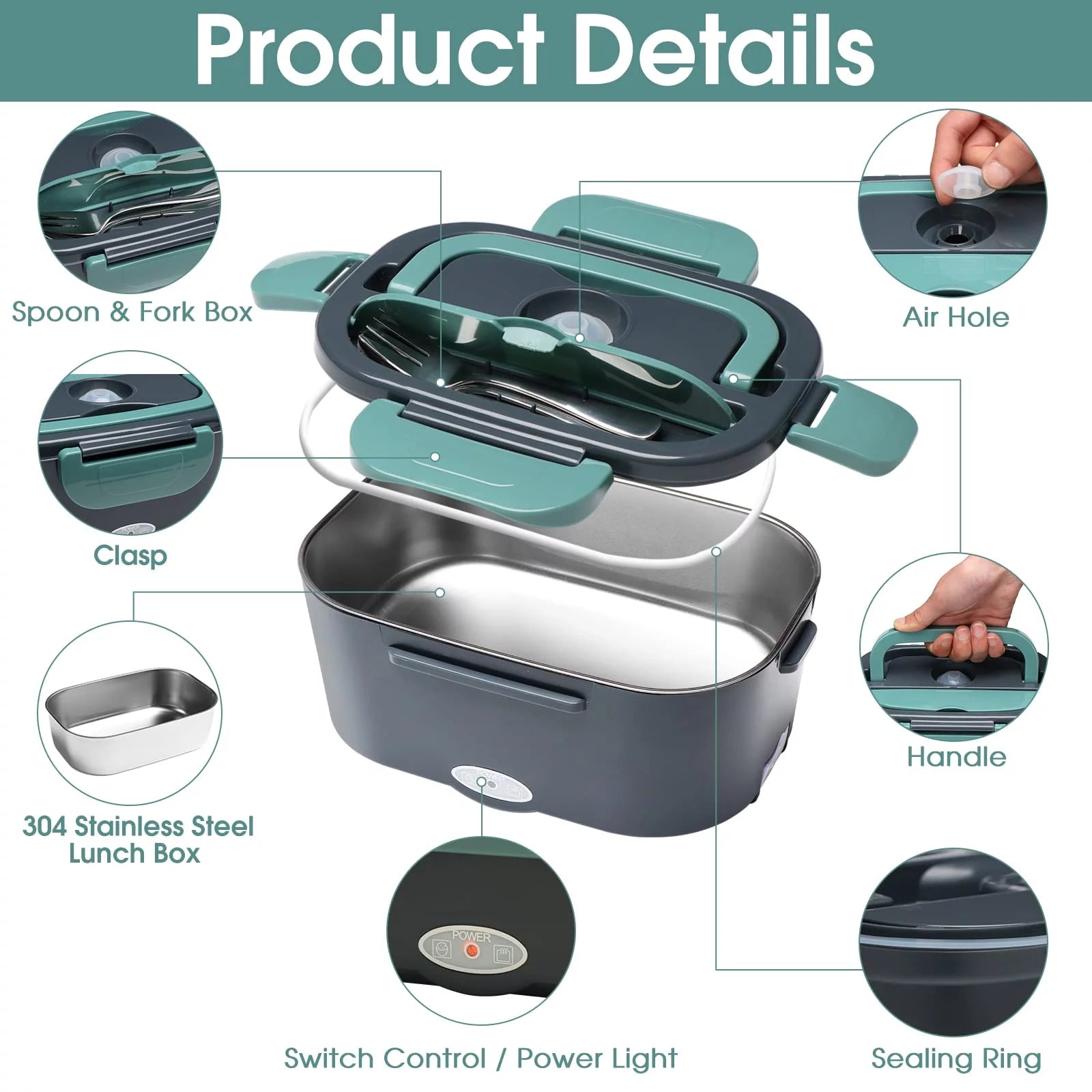 Revolutionary 3-In-1 Electric Lunch Box: Your Portable Food Warmer for Car & Home!