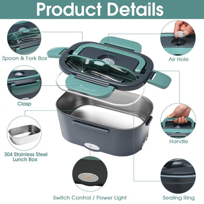 Revolutionary 3-In-1 Electric Lunch Box: Your Portable Food Warmer for Car & Home!