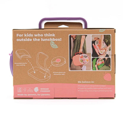 Gobe Kids' 2-In-1 Pink Bento Lunchbox with Snack Spinner - Fun, Airtight, and BPA-Free for Healthy Meals on the Go!