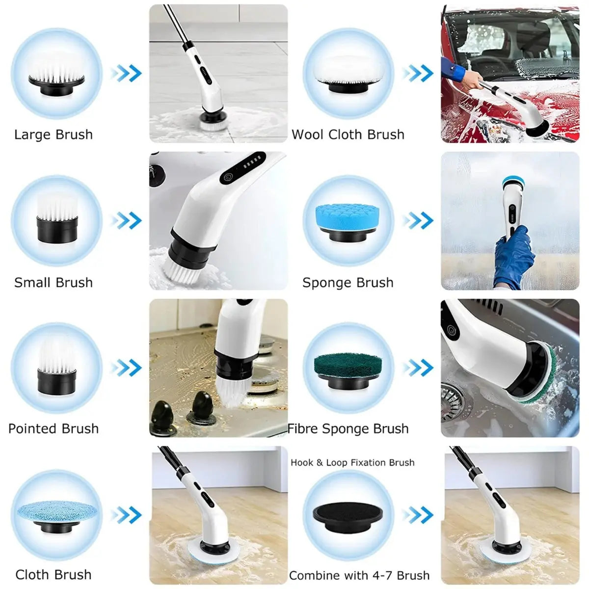 Revolutionize Your Cleaning Routine with the Cordless Electric Spin Scrubber for Effortless Bathroom & Kitchen Cleaning