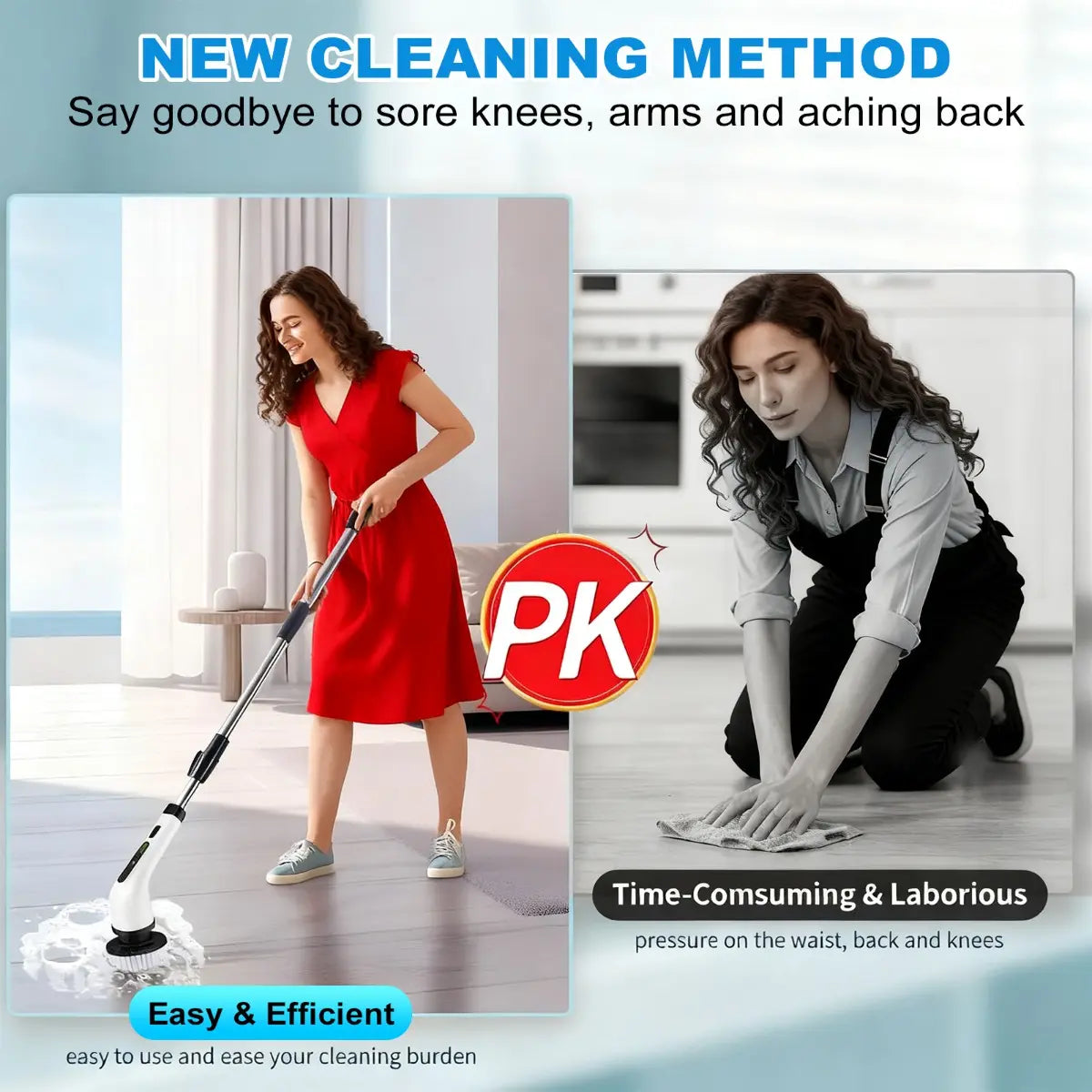 Revolutionize Your Cleaning Routine with the Cordless Electric Spin Scrubber for Effortless Bathroom & Kitchen Cleaning