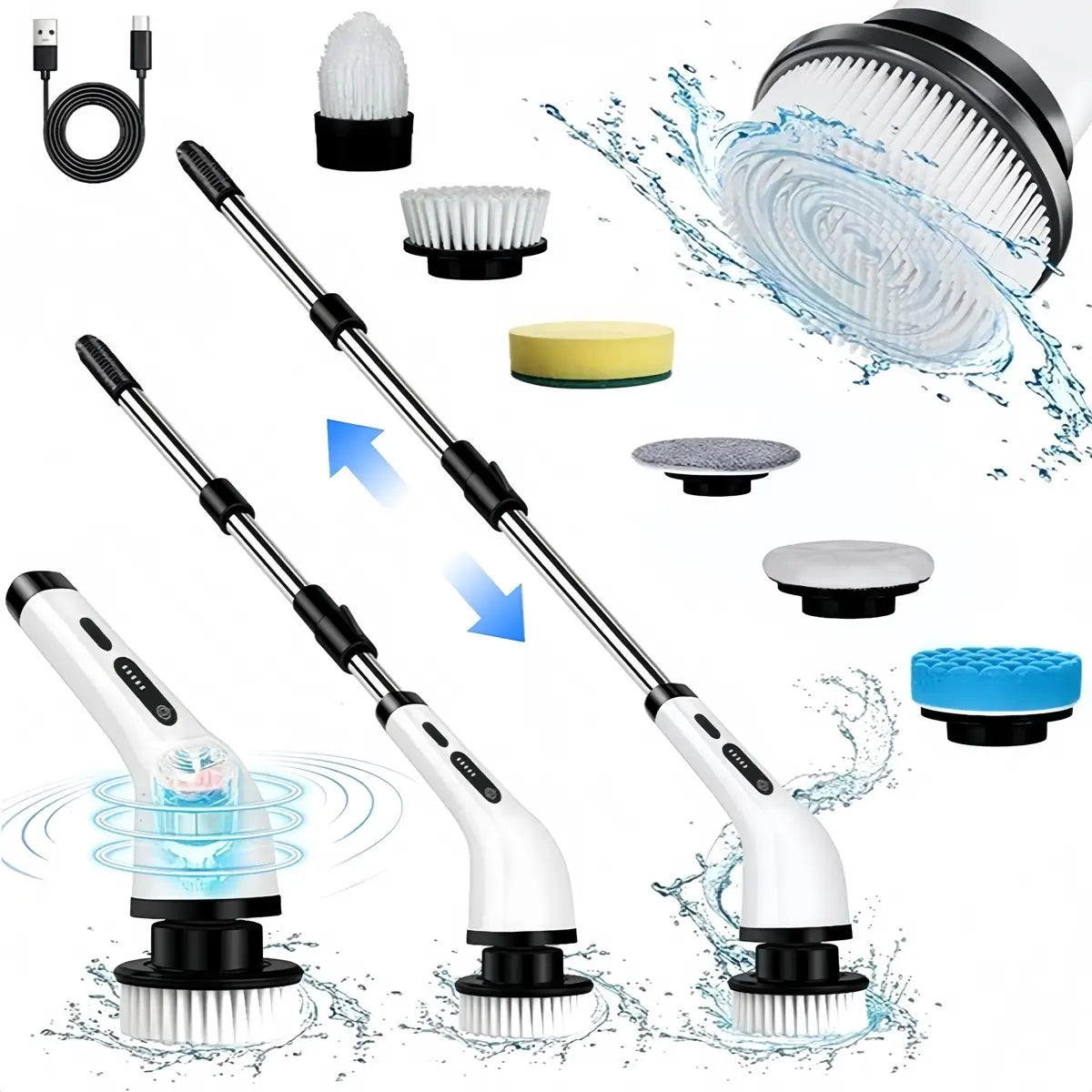 Revolutionize Your Cleaning Routine with the Cordless Electric Spin Scrubber for Effortless Bathroom & Kitchen Cleaning