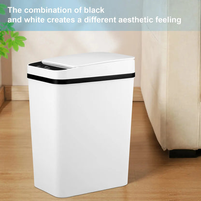 12L ABS Automatic Trash Bin, Touchless Motion Sensor Smart Garbage Can (23.5Cm*15.5Cm*30Cm) for Kitchen, Bedroom, Home Household Use
